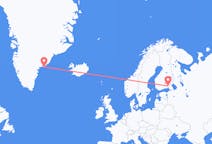 Loty z Lappeenranta, Finlandia do Kulusuka, Grenlandia