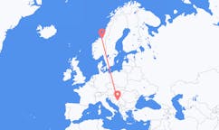 Flyrejser fra Tuzla, Bosnien-Hercegovina til Trondheim, Norge