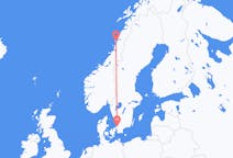Loty z Sandnessjøen, Norwegia do Angelholm, Szwecja