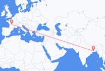 出发地 印度加尔各答目的地 法国利摩日的航班