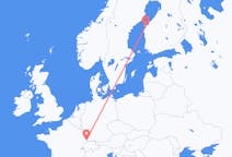 Flug frá Vasa, Finnlandi til Basel, Sviss