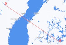 Fly fra Vilhelmina til Lappeenranta