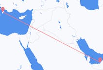 出发地 阿拉伯联合酋长国阿布扎比目的地 希腊罗得岛的航班