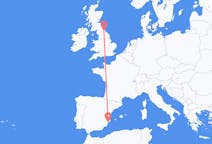 Vluchten van Durham, Engeland naar Alicante, Spanje
