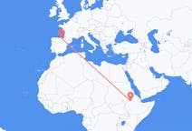 Flyreiser fra Bahir Dar, Etiopia til Bilbao, Spania