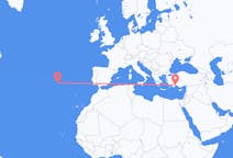 Flyrejser fra Ponta Delgada, Portugal til Antalya, Tyrkiet