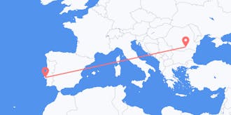 Vluchten van Portugal naar Roemenië