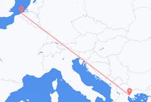 Fly fra Ostend til Thessaloniki