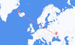 Flights from the city of Zaporizhia, Ukraine to the city of Ísafjörður, Iceland