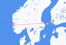 Vols depuis la ville de Turku vers la ville de Stord (île)