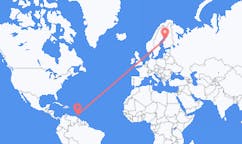 Flyreiser fra Tobago, Trinidad og Tobago til Karleby, Finland