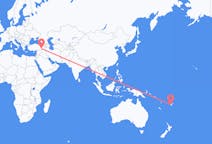 Flyreiser fra Nadi, Fiji til Batman, Tyrkia