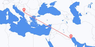 Flyrejser fra Kuwait til Montenegro