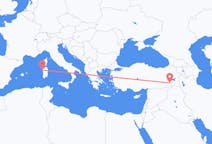 Flights from Siirt, Turkey to Alghero, Italy