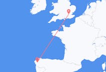 Flights from Santiago de Compostela in Spain to London in England