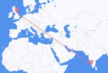 Flights from Kozhikode, India to Durham, England, the United Kingdom