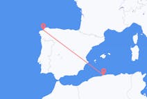 Loty z Algier w Algierii do La Coruny w Hiszpanii