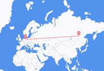 Flights from Neryungri, Russia to Hanover, Germany