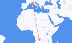 Flyg från Luena, Angola till Figari, Frankrike