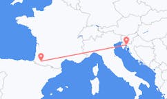 Fly fra Rijeka til Pau, Pyrénées-Atlantiques
