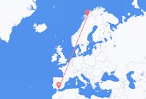 Loty z Narwik, Norwegia do Malagi, Hiszpania