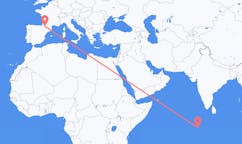 Flights from Gan, Maldives to Lourdes, France
