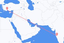 Flüge von Kolhapur, Indien nach Antalya, die Türkei