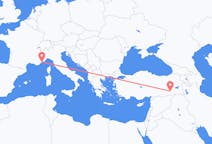 Flights from Batman, Turkey to Nice, France