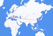 Flyrejser fra Kagoshima, Japan til Thessaloniki, Grækenland