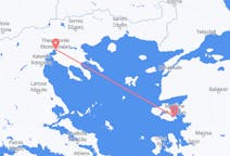 Vuelos de Mitilene, Grecia a Salónica, Grecia