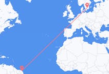 Flyreiser fra Cayenne, Frankrike til Växjö, Sverige