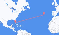 Flyreiser fra Key West, til Ponta Delgada