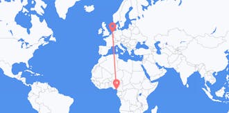 Flyreiser fra Ekvatorial-Guinea til Nederland