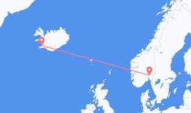 Flyg från Norge till Island