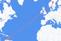 Flyreiser fra Willemstad, Curaçao til Rörbäcksnäs, Sverige