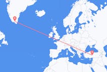 Flyreiser fra Narsarsuaq, Grønland til Kayseri, Tyrkia
