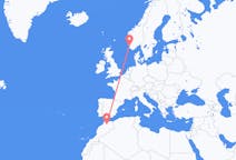 Vluchten van Fez, Marokko naar Stavanger, Noorwegen