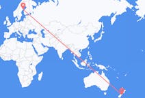 出发地 新西兰基督城目的地 瑞典于默奥的航班