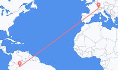 Flyreiser fra Leticia, Amazonas, Colombia til Bern, Sveits