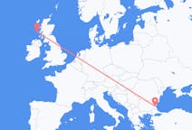 Flights from Burgas, Bulgaria to Tiree, the United Kingdom
