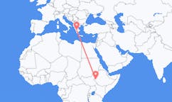 Flyrejser fra Gambela, Etiopien til Patras, Grækenland