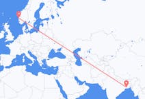 Flights from Kolkata, India to Bergen, Norway