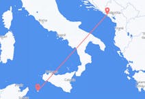 Vols depuis la ville de Tivat vers la ville de Pantelleria