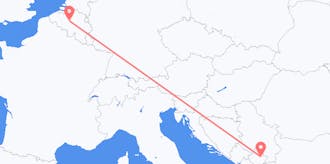 Flyg från Kosovo till Belgien