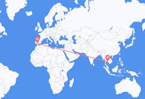 Flyg från Trat Province, Thailand till Sevilla, Thailand