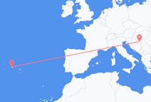 Fly fra Osijek til Horta, Azores