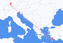 Flights from Rhodes in Greece to Friedrichshafen in Germany