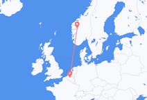出发地 挪威出发地 松达尔目的地 比利时布鲁塞尔的航班