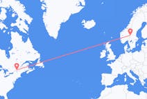 Flyreiser fra Montreal, Canada til Rörbäcksnäs, Sverige