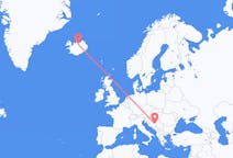 Vluchten van Tuzla, Bosnië en Herzegovina naar Akureyri, IJsland